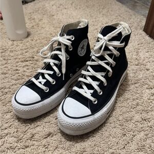Converse Black Platform High-Top Sneakers